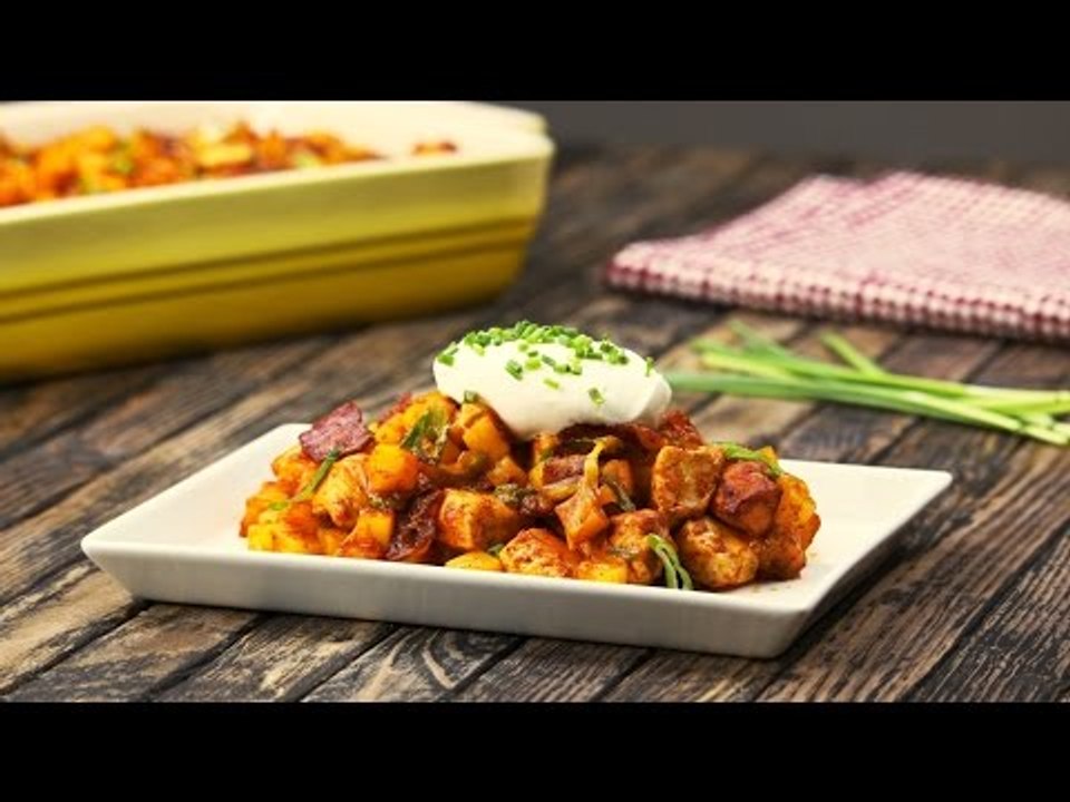 Leichtes Hähnchen-Kartoffel-Auflauf Rezept mit würziger Marinade