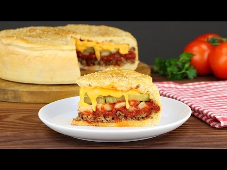 Cheeseburger Rezept für einen herzhaften XXL-Kuchen