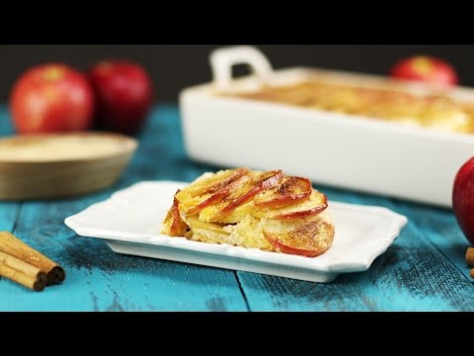 Apfelauflauf mit Grieß gefällt als Dessert Rezept bestimmt auch Oma.