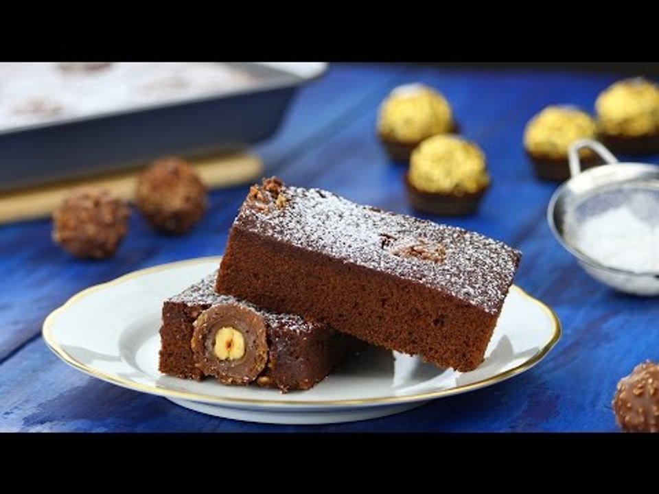 Rocher-Brownies Rezept mit 7 Zutaten und super schnell gemacht