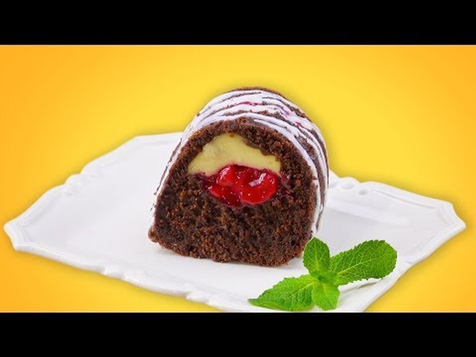 Käsekuchen mal ganz anders - mit Kirschen und Schokolade - ein köstliches Rezept!