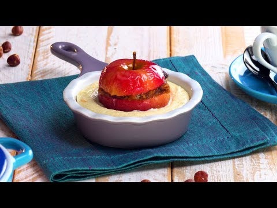 Bratapfel im Käsekuchen Rezept für ein weihnachtliches Dessert