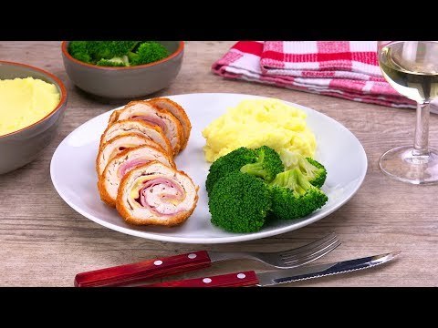 Cordon Bleu Rezept mit Hähnchen und Béchamel ist ein elegantes Mittagessen.