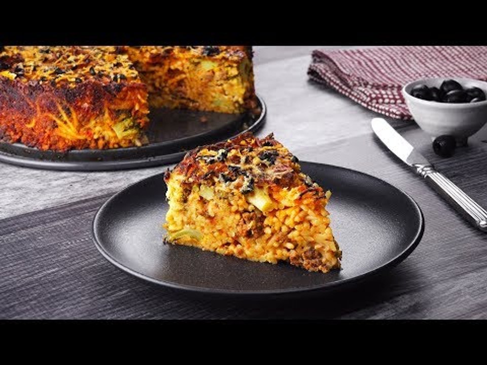 Bolognese Kuchen aus der Springform - ein Nudel Rezept zum Mittag