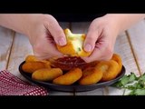Käse Snack Taler Quattro Formaggi - ein Fingerfood Rezept mit leckerem Dip