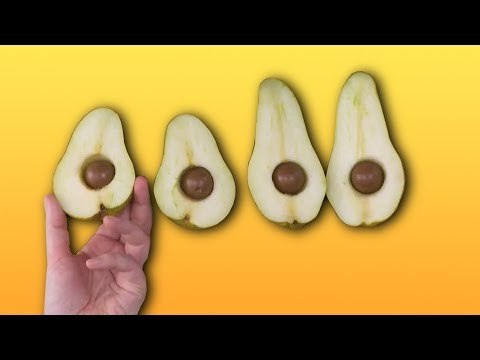 Höhle die Birnen aus, lege die Kugeln rein & staune über das Ergebnis!