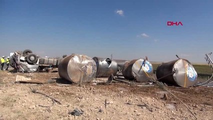 KARAMAN SÜT TANKERİ DEVRİLDİ 1 YARALI