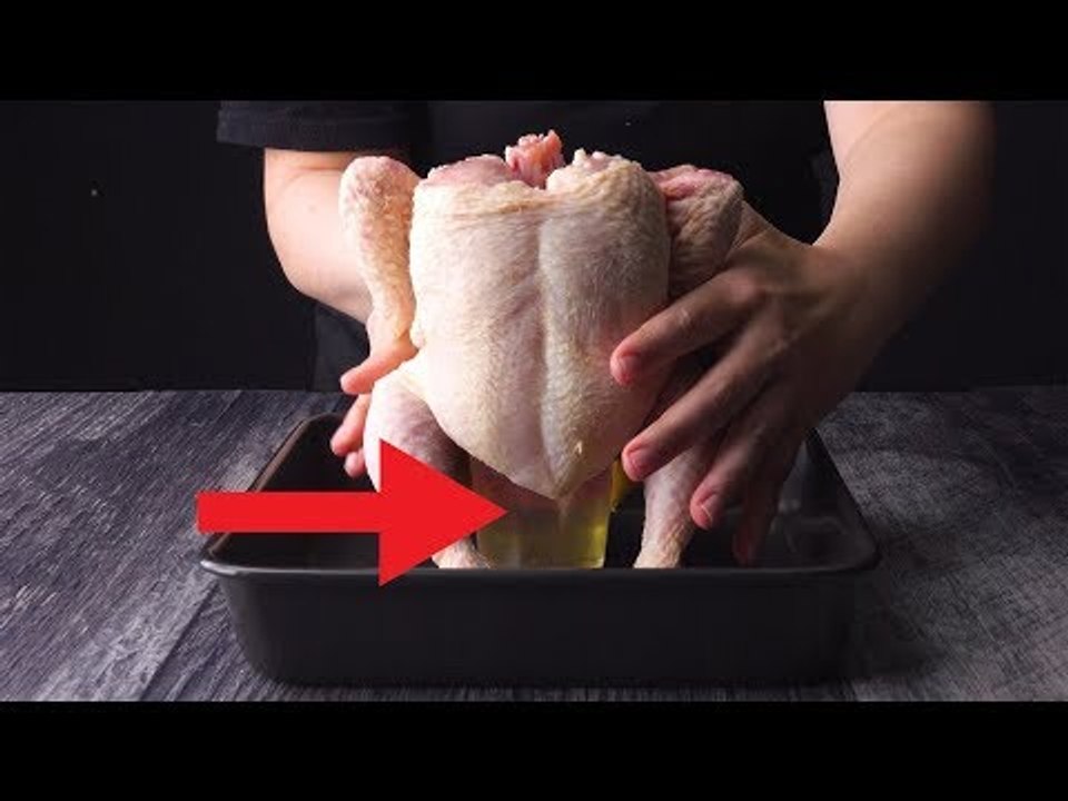 Was dieser Typ mit Bier und Hähnchen macht, ist der Hammer!