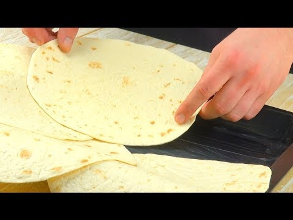 Wenn du die 7 Tortillas so auf ein Blech legst, gibt es eine große Texmex-Party. Yummi!