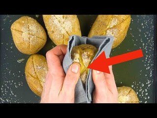 Weil er ein X in 10 Kartoffeln ritzt, gibt es nach 45 Min. etwas zum Staunen