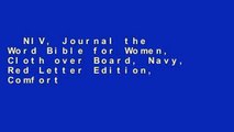 NIV, Journal the Word Bible for Women, Cloth over Board, Navy, Red Letter Edition, Comfort