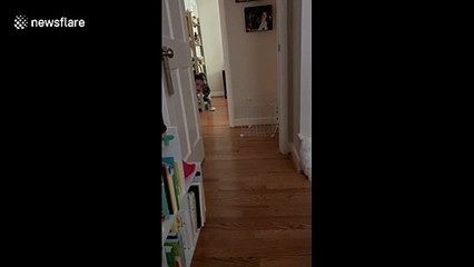 Tiny girl goes Simon Cowell and cuts off mother's singing by waving goodbye