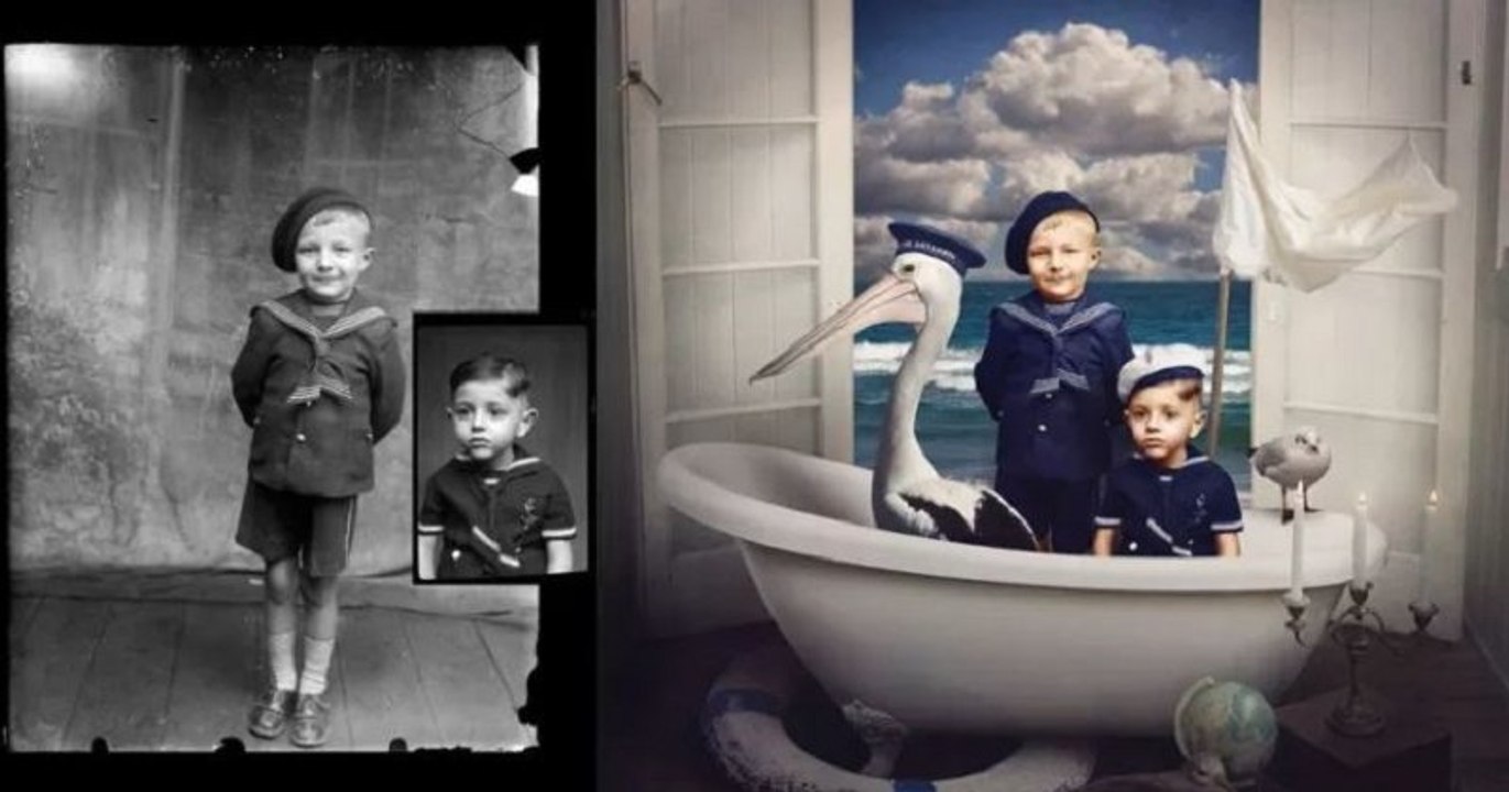 Cette photographe transforme des photos vintage...