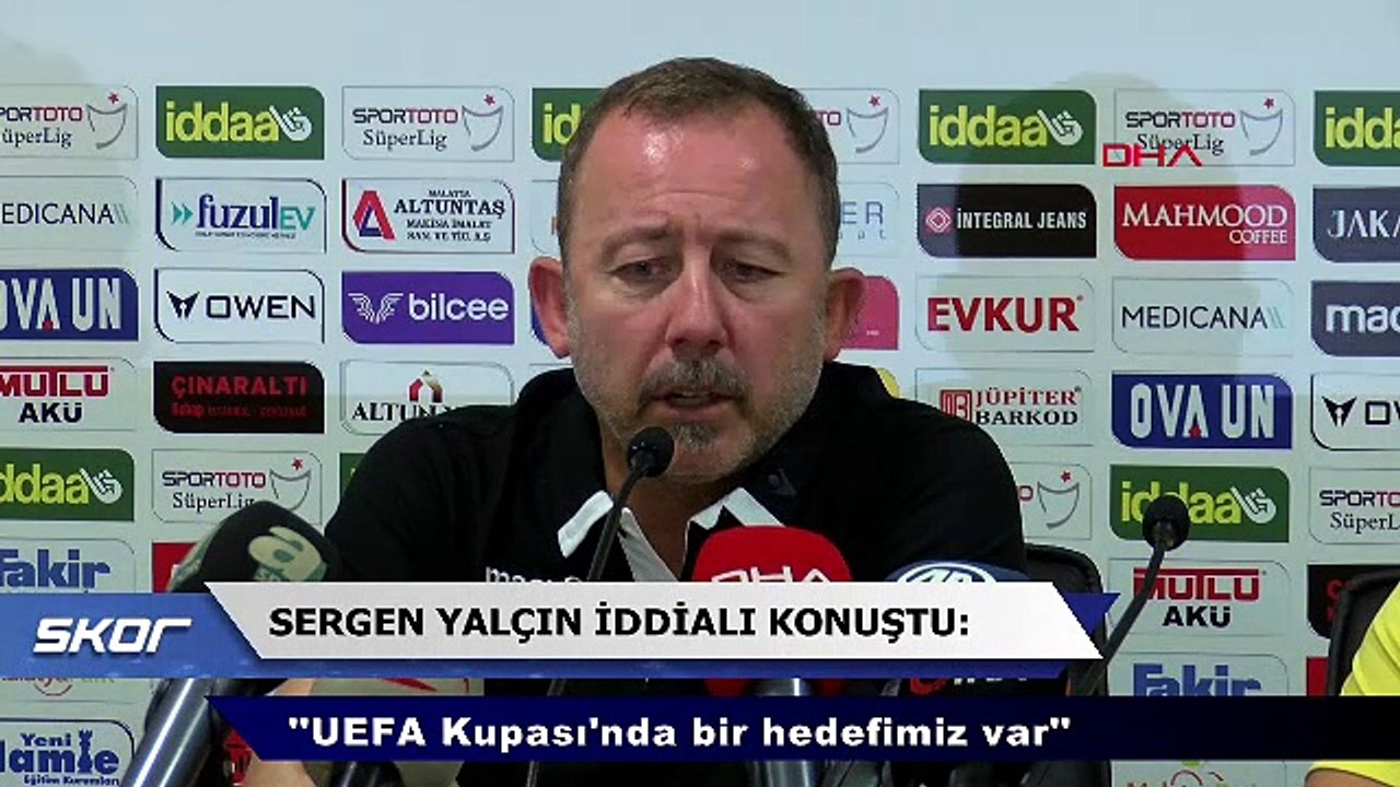 Sergen Yalçın: UEFA Kupası'nda bir hedefimiz var