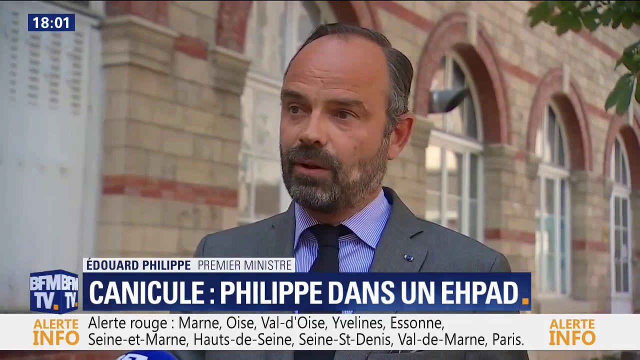 Édouard  Philippe sur la canicule: "Nous sommes plus inquiets pour ceux qui sont isolés"