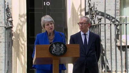 Theresa May fait ses adieux au 10 Downing Street