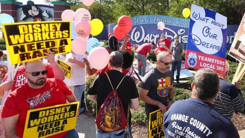 Why some employees at Disney Land cannot pay their rent