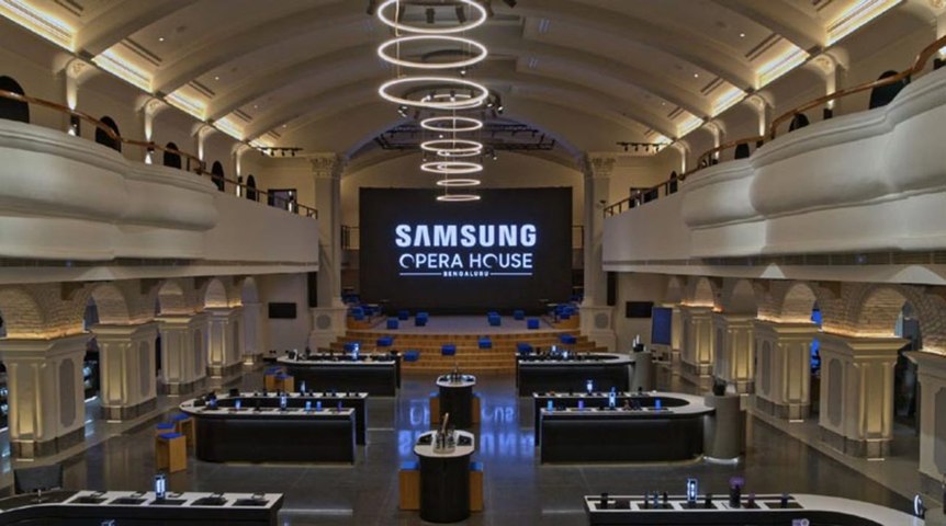 Inside Opera House, Samsung’s largest mobile experience store