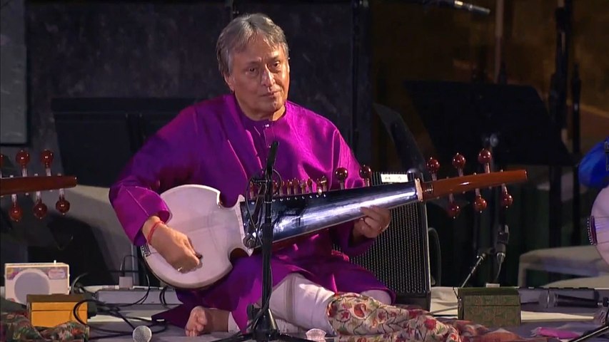 Sarod maestro Amjad Ali Khan and sons perform at the 73rd UN Day concert