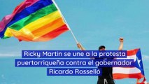 Ricky Martin se une a la protesta puertorriqueña contra el gobernador Ricardo Rosselló
