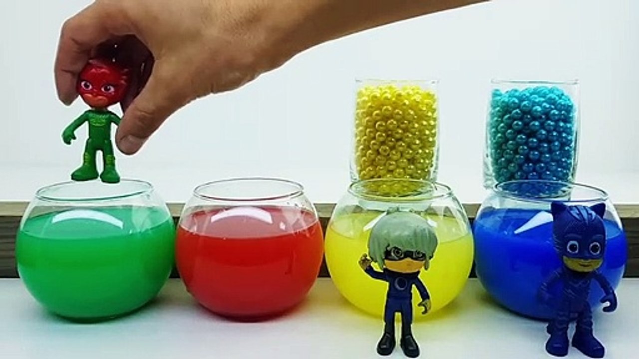Pj Masks Wrong Heads Toys Learn Colors with Kinetic Sand Color Bathtubs Water Balloons Pop and Paint