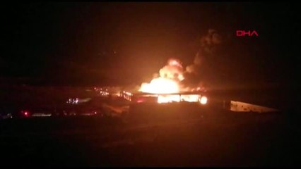 Gaziantep'te plastik fabrikasında yangın-1