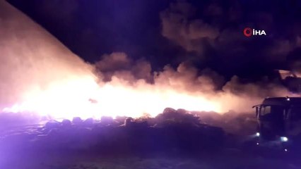 Geri dönüşüm deposunda yangın