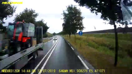 Car U-Turns into Oncoming Traffic