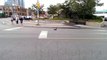 Ducklings crossing the road in the city. So cute!