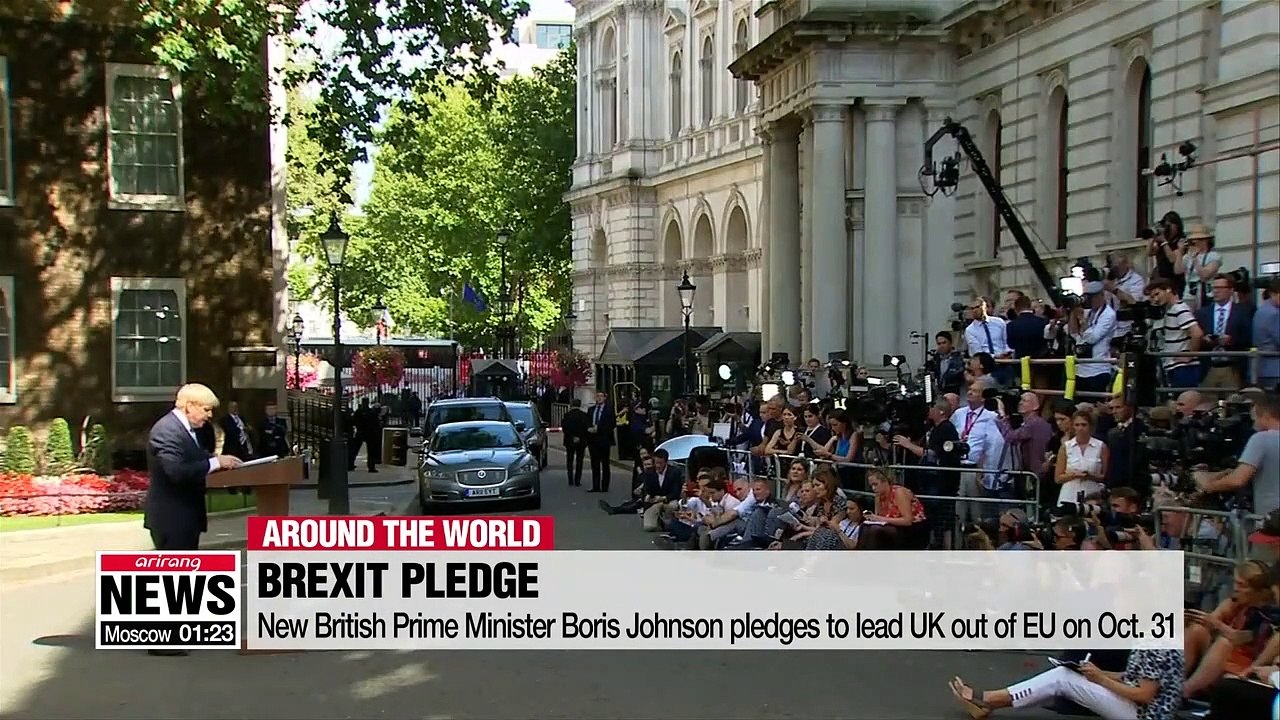 New British Prime Minister Boris Johnson pledges to lead UK out of EU on Oct. 31