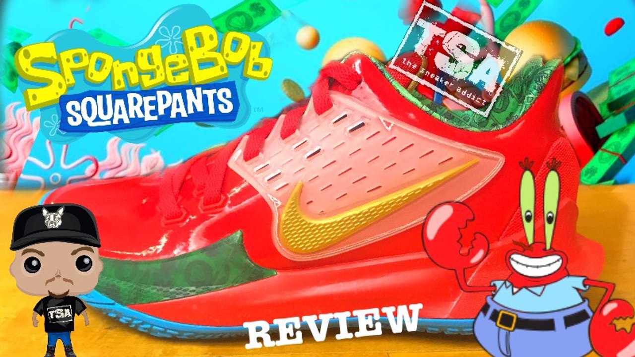 MR KRABS NIKE KYRIE 5 SPONGEBOB SQUAREPANTS SNEAKER DETAILED REVIEW