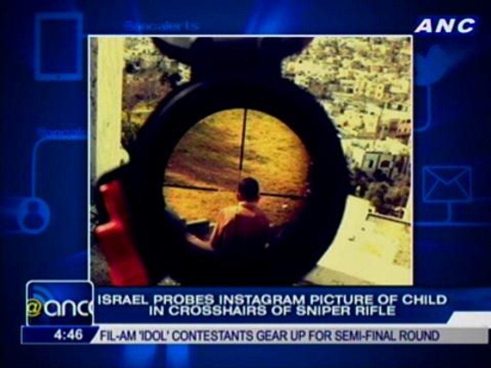 Israel probes Instagram picture of child in crosshairs of sniper rifle