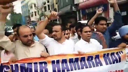 Congress protest against BJP on Trump's statement