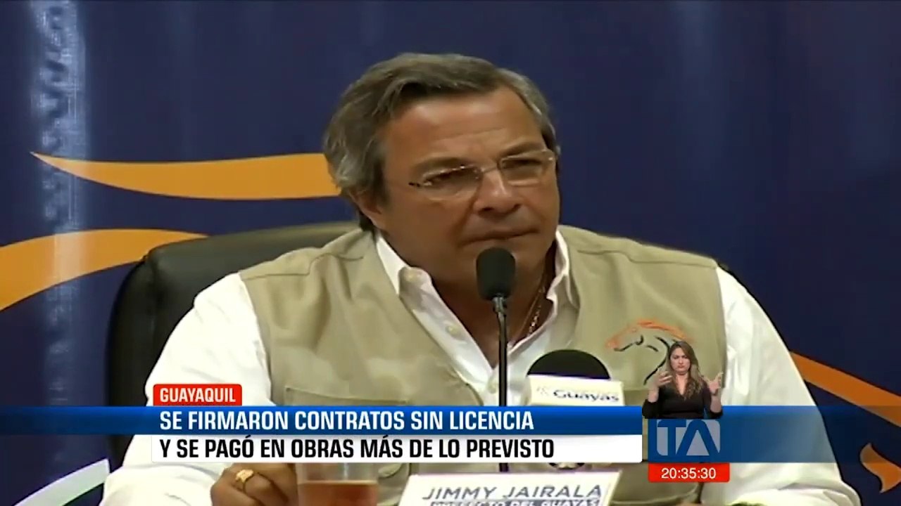 Contraloría detectó irregularidades en la administración de Jimmy Jairala