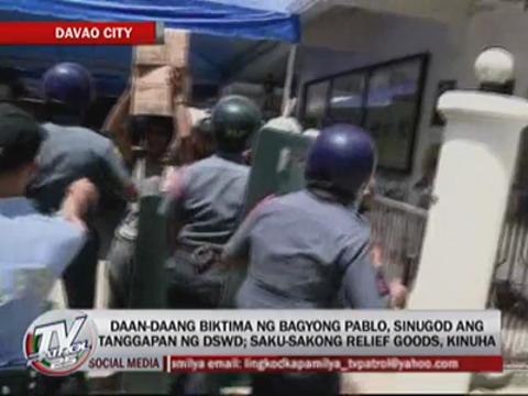 'Pablo' victims 'ransack' DSWD headquarters in Davao