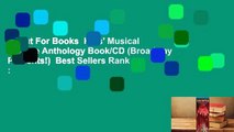 About For Books  Kids' Musical Theatre Anthology Book/CD (Broadway Presents!)  Best Sellers Rank :