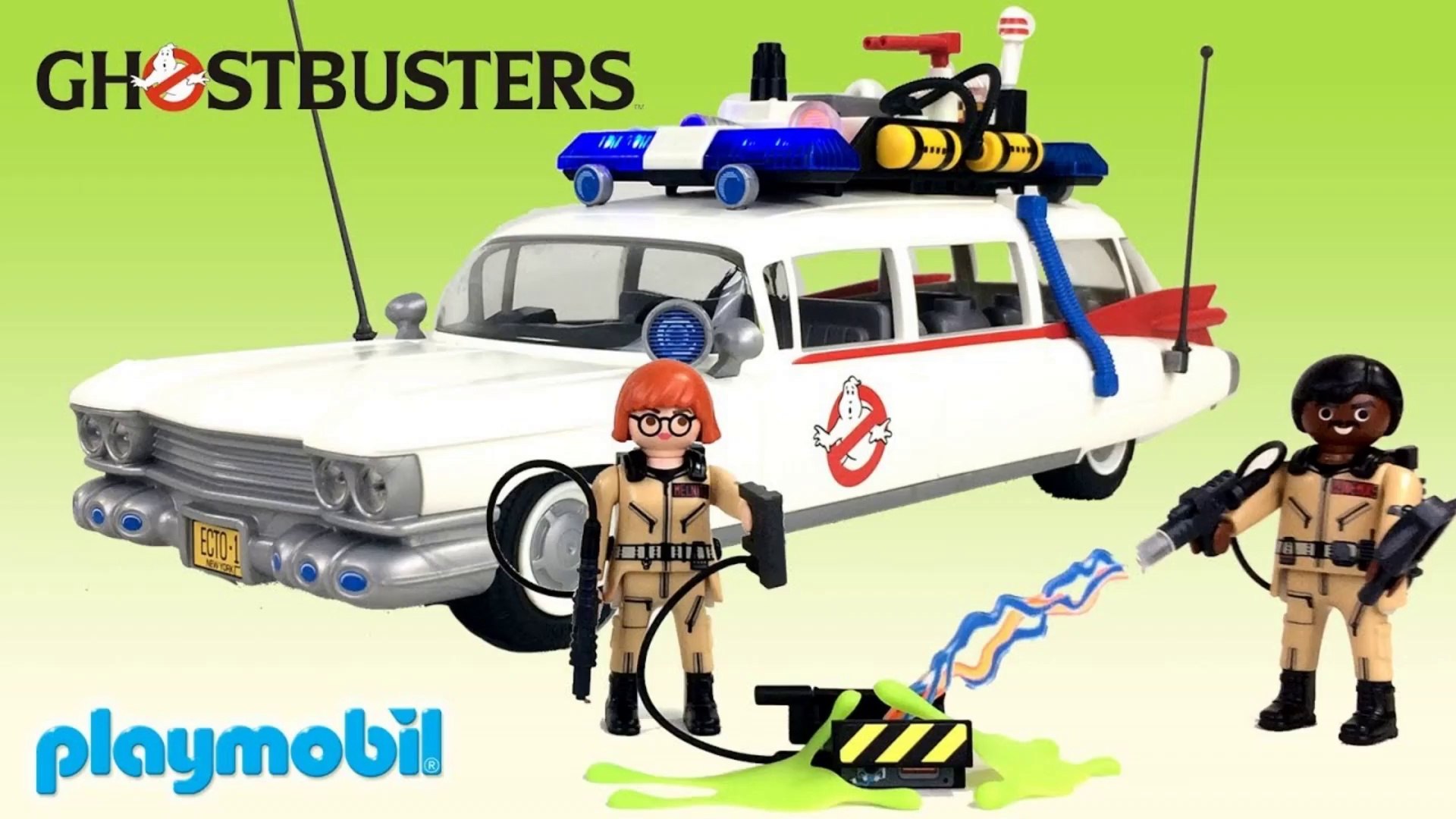Playmobil Ghostbusters Ecto-1 w Winston Zeddemore and Janine Figures 9220  || Keith's Toy Box - video Dailymotion