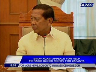 Download Video: VP Binay again appeals for help to raise blood money for Zapanta