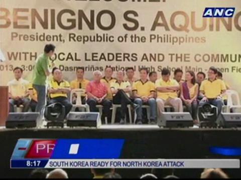 Aquino back in Cavite to endorse Maliksi, LP bets