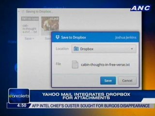 Yahoo! Mail integrates Dropbox for attachments