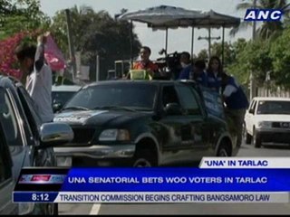 UNA senatorial bets woo voters in Tarlac