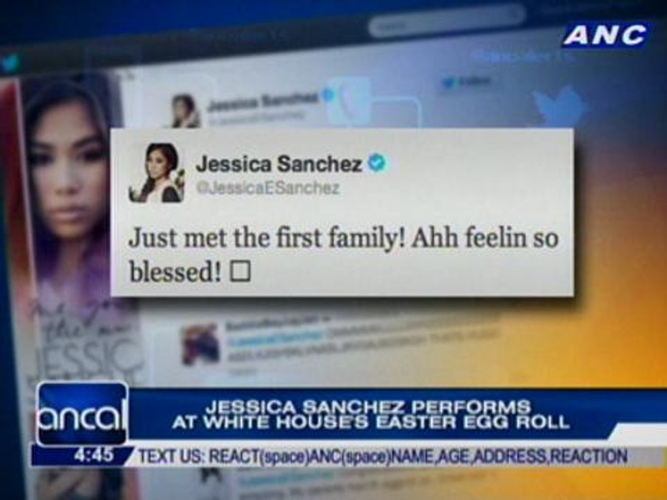 Jessica Sanchez performs at White House's Easter Egg Roll