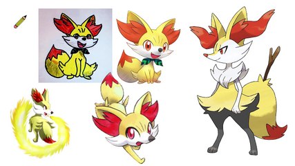 Dessins Pokemon Fennekin et Peint