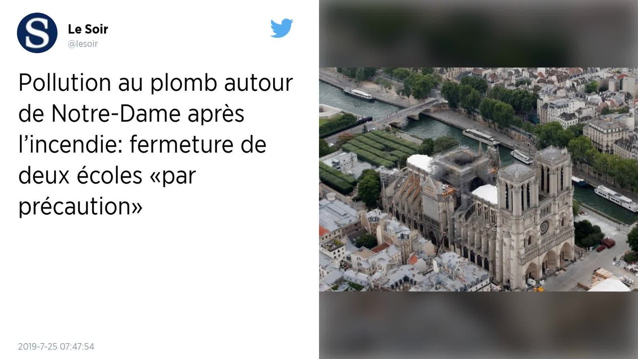 Pollution au plomb : deux écoles autour de Notre-Dame fermées « par précaution »