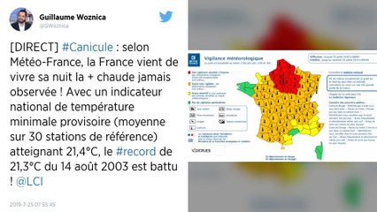 Canicule : la nuit dernière a été la plus chaude jamais mesurée en France