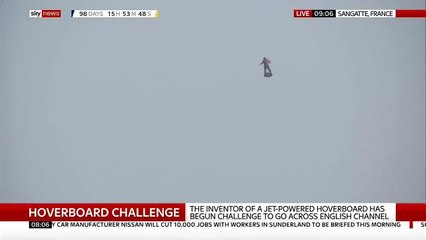 Franky Zapata tried to fly channel