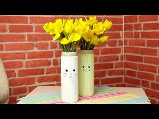 Astuce de Pâques : recycler un bocal en vase à lapins