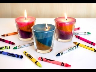Faire des bougies multicolores à base de crayons à la cire