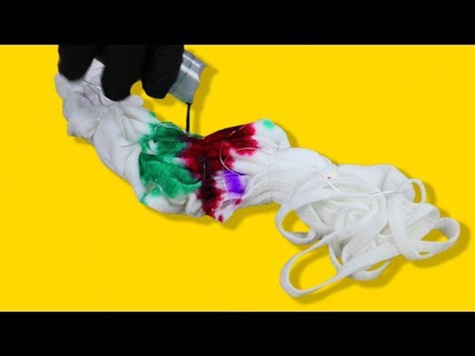 Bariolés accrocheurs : pour ça, il suffit de mettre un t-shirt sur la grille du four.