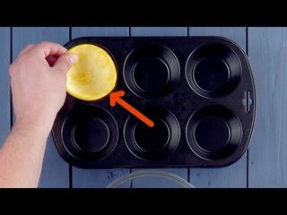Put 6 Halved Fruit Peels In The Muffin Pan. You'll Be Astonished At 0:46!